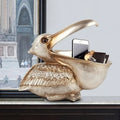 Graceful Harbor Pelican Storage Sculpture For Charming Coastal Home Organization