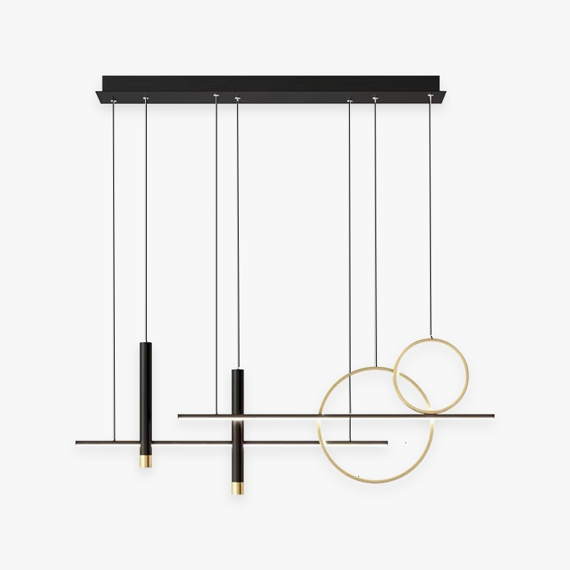 MadinaGlow LED Chandelier In Black Metal Finish An Elegant Accent For Living And Dining Rooms