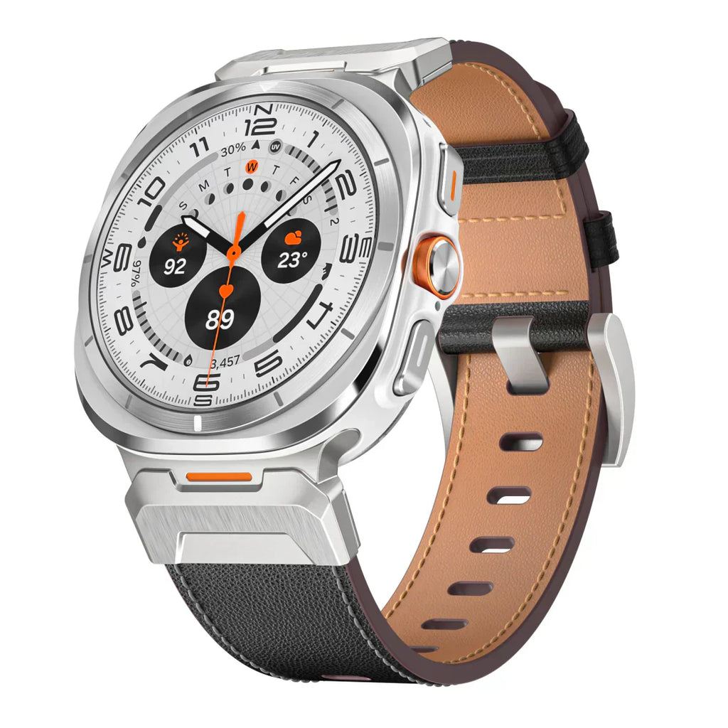 Kožený taktický řemínek kompatibilní se Samsung Galaxy Watch Ultra