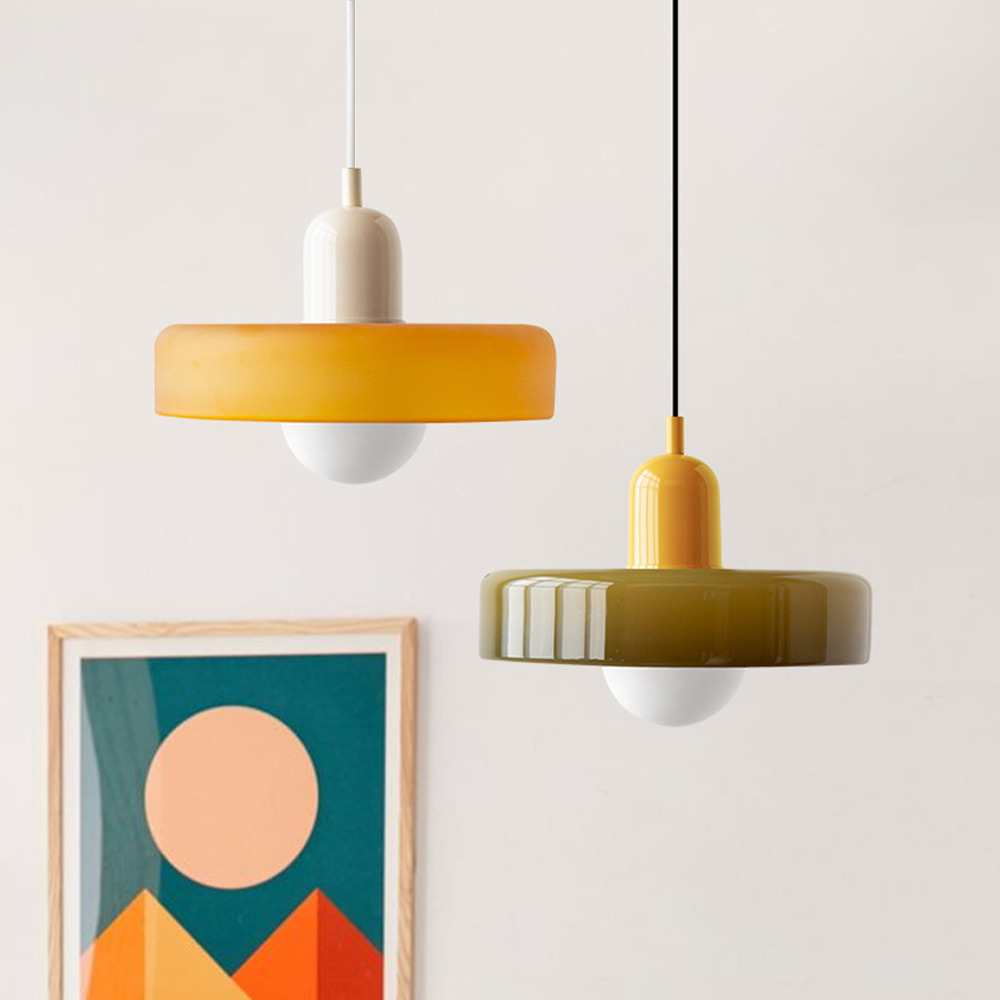 Bauhaus Colored Glass Pendant Light For Modern Homes