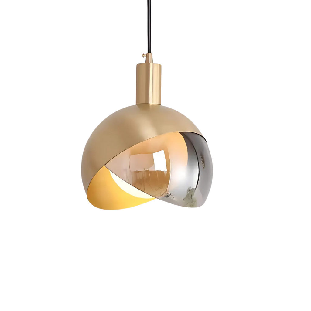 Gold Glass Globe Pendant Lamp For Dining Table By LuminaNova