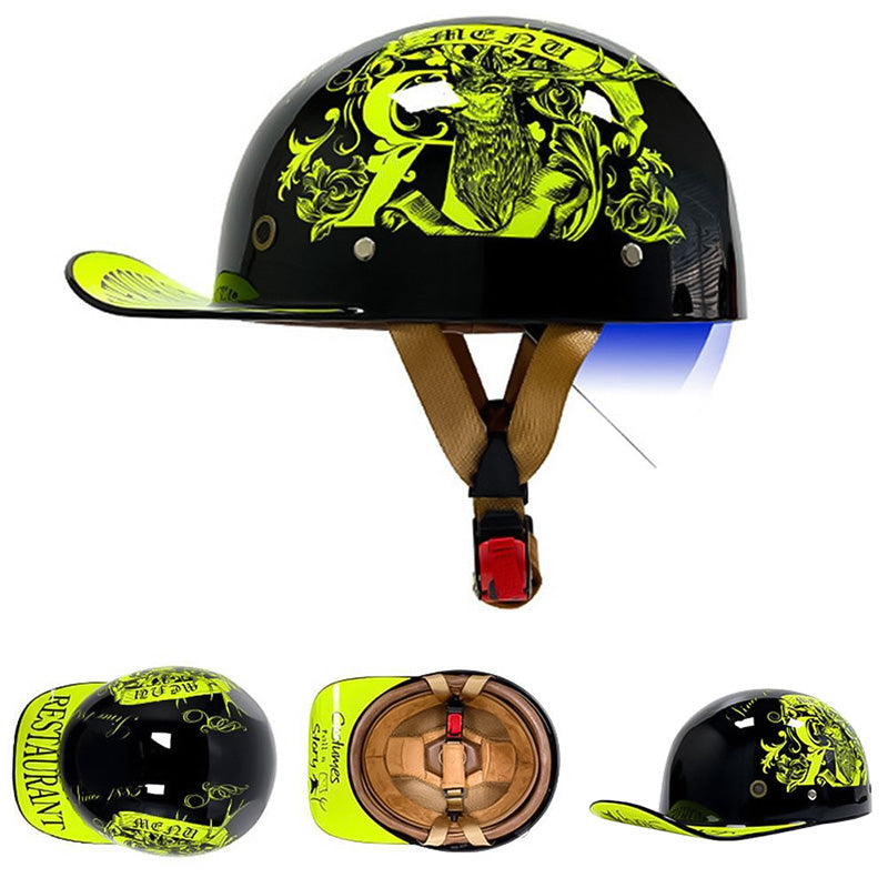 Classic Baseball Style DOT Approved Motorcycle Helmet For Riders
