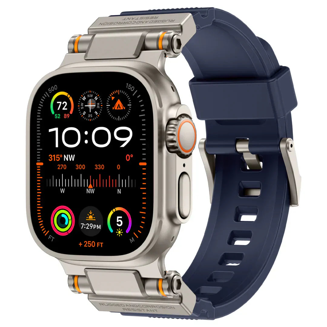 Silikonový řemínek Mecha Design kompatibilní s Apple Watch pro každodenní pohodlí