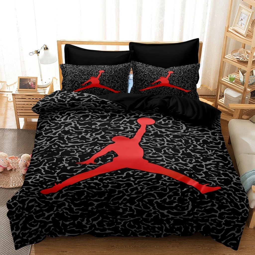 Parure de housse de couette SportDream avec thème basket-ball pour enfants et adolescents
