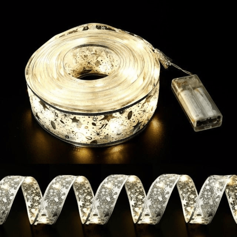 TwinkleGrove Double Layer LED String Lights for Christmas Trees