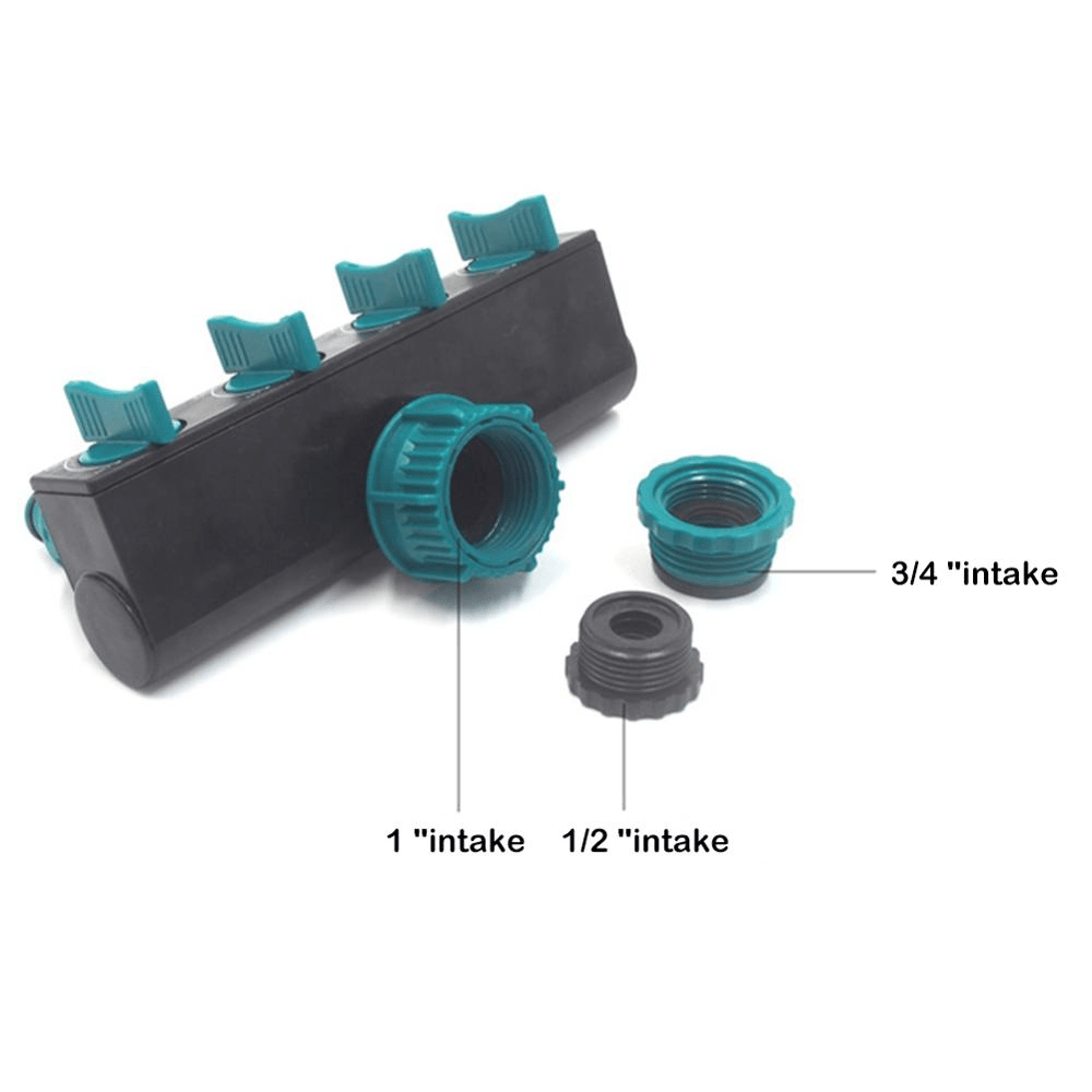 AquaFlow čtyřcestný rozdělovač zahradní hadice pro flexibilní zavlažování