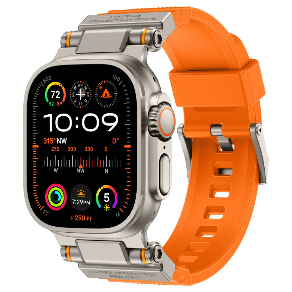 Silikonový řemínek Mecha Design kompatibilní s Apple Watch pro každodenní pohodlí