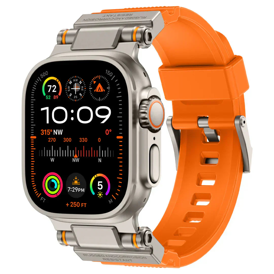 Silikonový řemínek Mecha Design kompatibilní s Apple Watch pro každodenní pohodlí