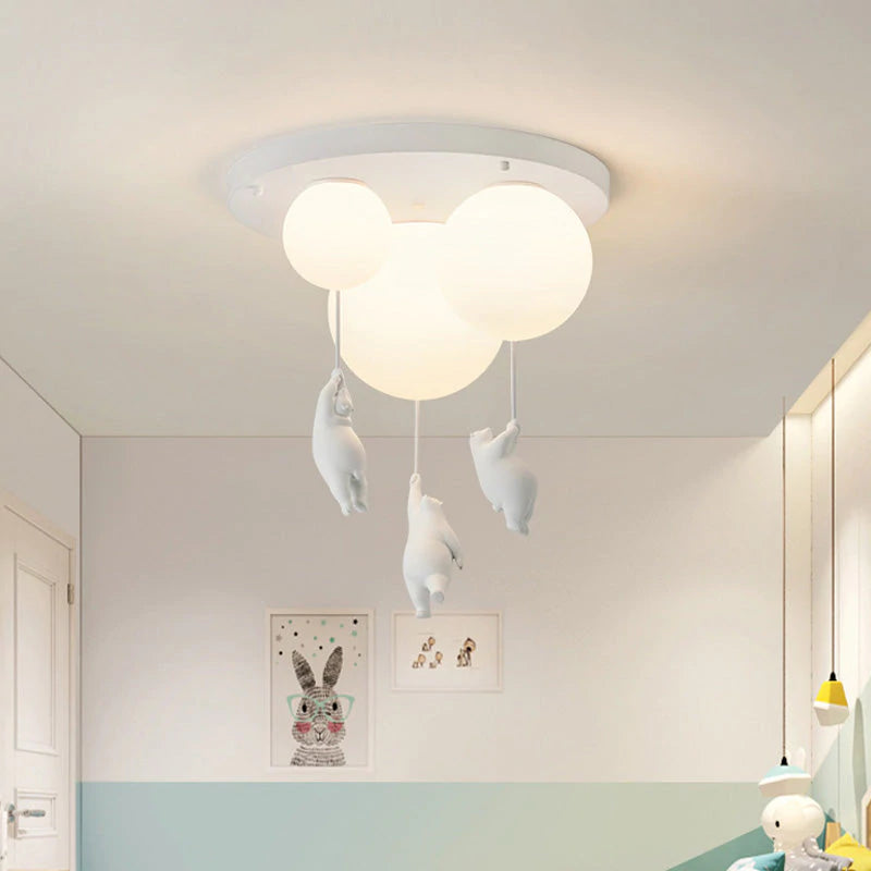 Lampa wisząca Fateh Bear Balloon do sufitu, zabawna dekoracja pokoju