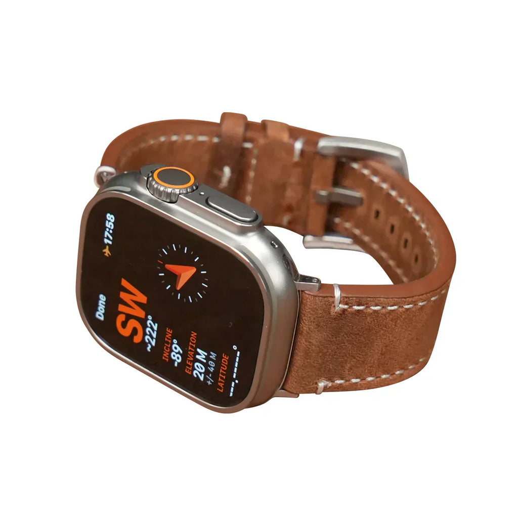 Elegante vintage leren band voor Apple Watch collectie