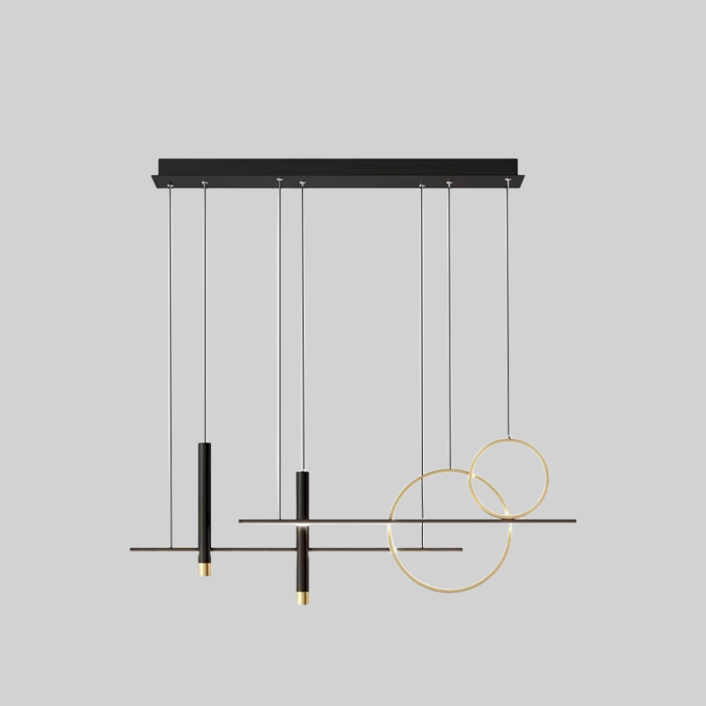 MadinaGlow LED Chandelier In Black Metal Finish An Elegant Accent For Living And Dining Rooms