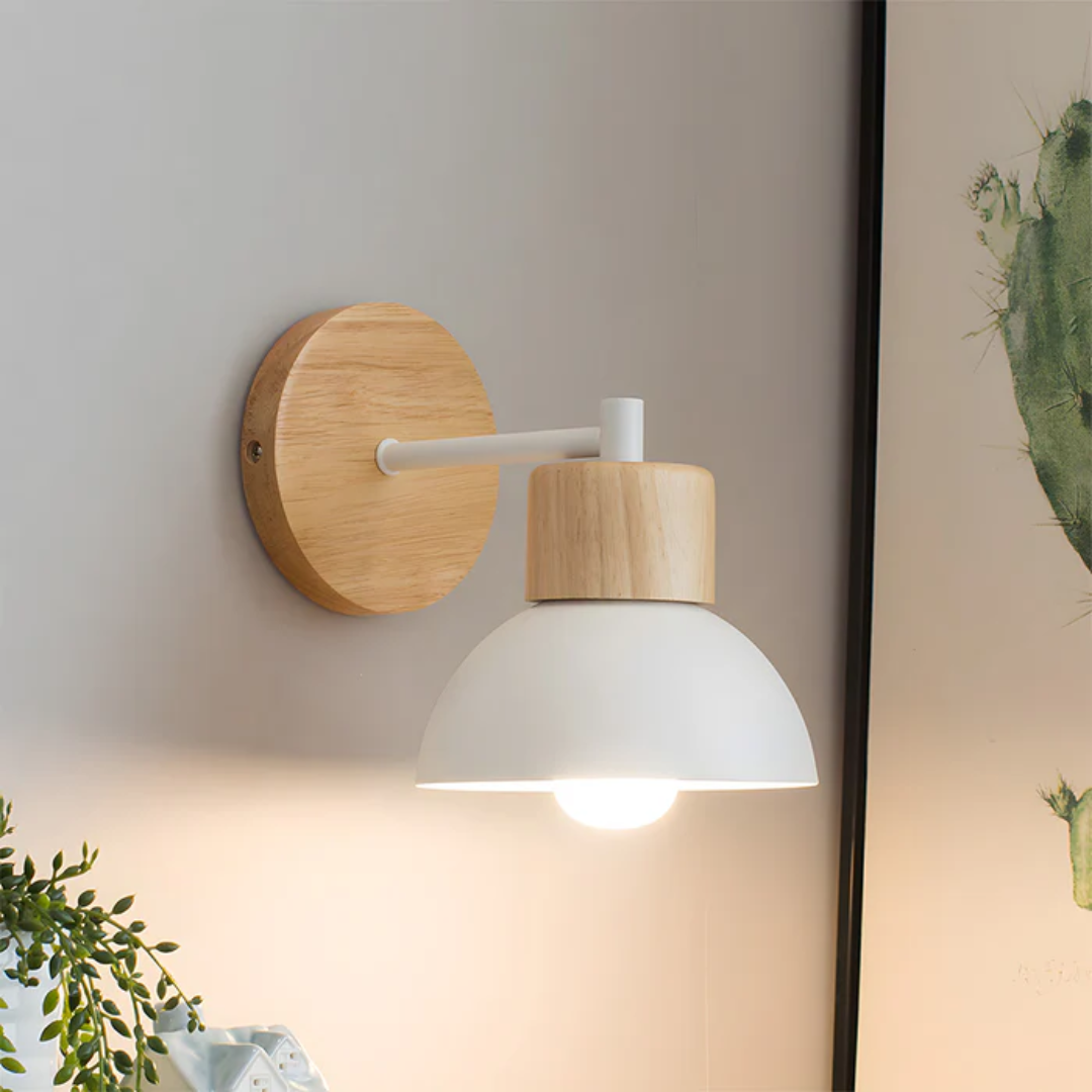Everwood Wood Wall Light for Bedroom Living Room and Kitchen