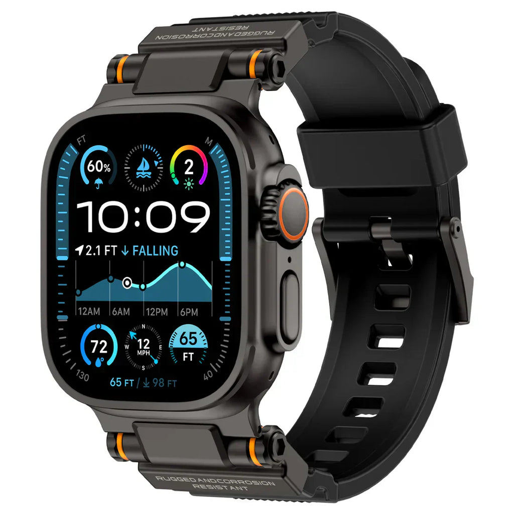 Silikonový řemínek Mecha Design kompatibilní s Apple Watch pro každodenní pohodlí