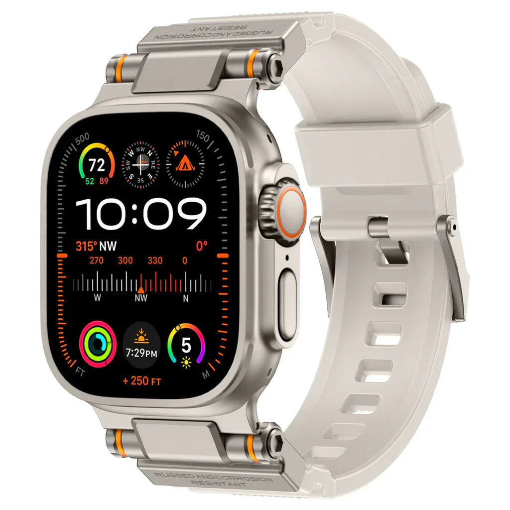 Silikonový řemínek Mecha Design kompatibilní s Apple Watch pro každodenní pohodlí