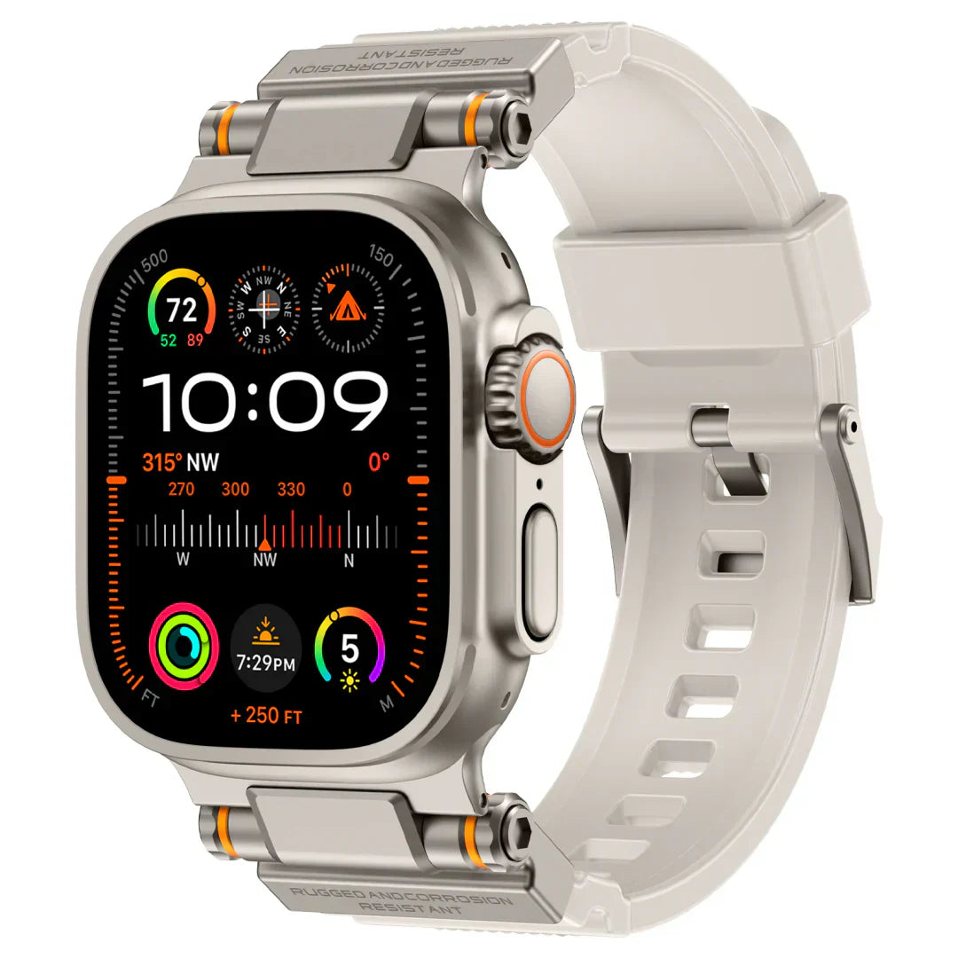 Silikonový řemínek Mecha Design kompatibilní s Apple Watch pro každodenní pohodlí