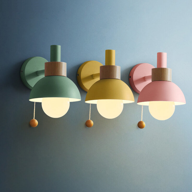 Fjordly Macaron Globe Wall Lamp With Soft Warm Pastel Glow