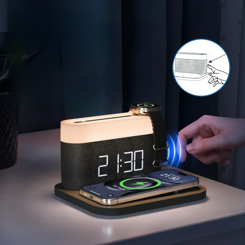Lunara 15W Wireless Charger With Night Light For iPhone And Samsung