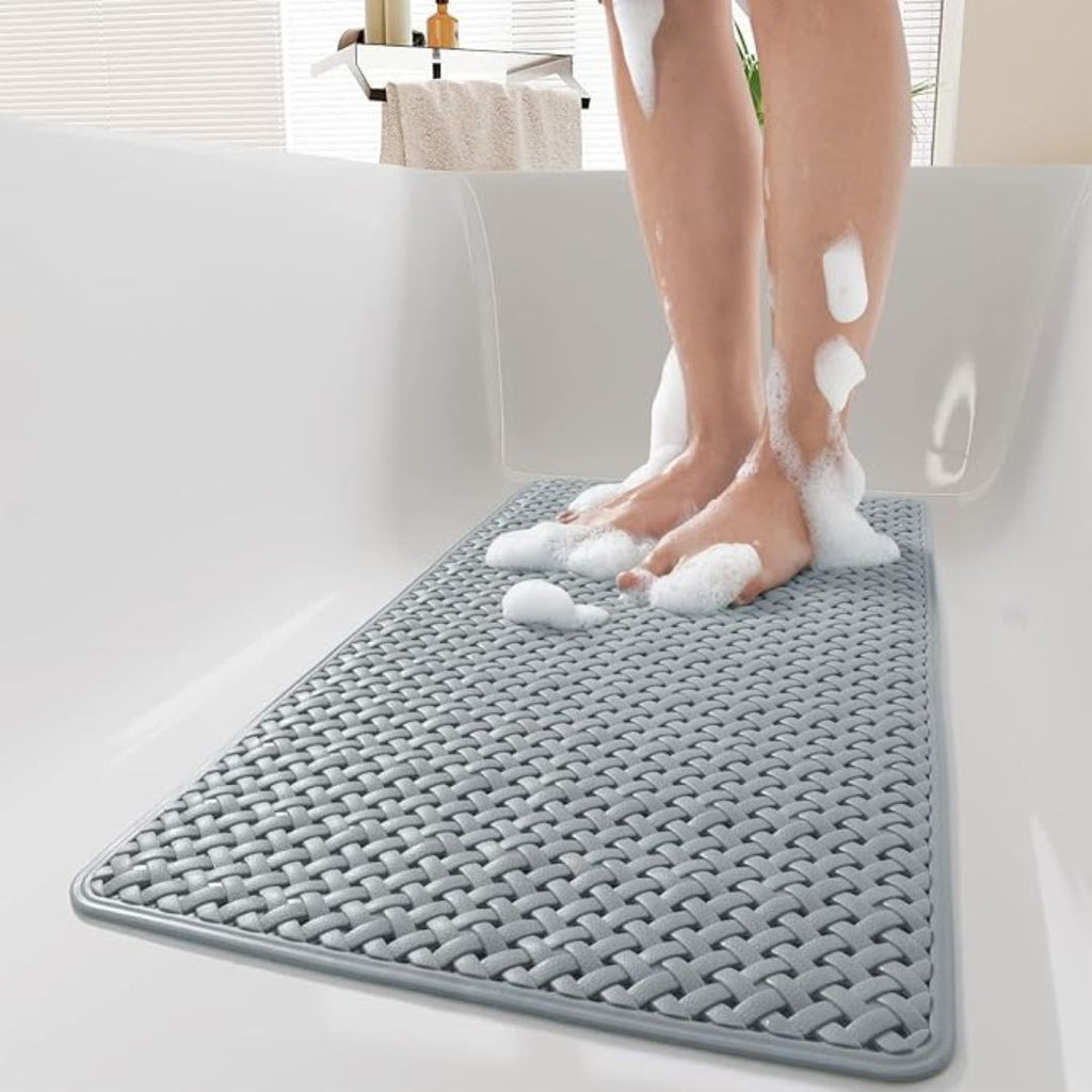 GripSafe Suction Cups Bath Mat Non Slip Quick Dry Tub Mat