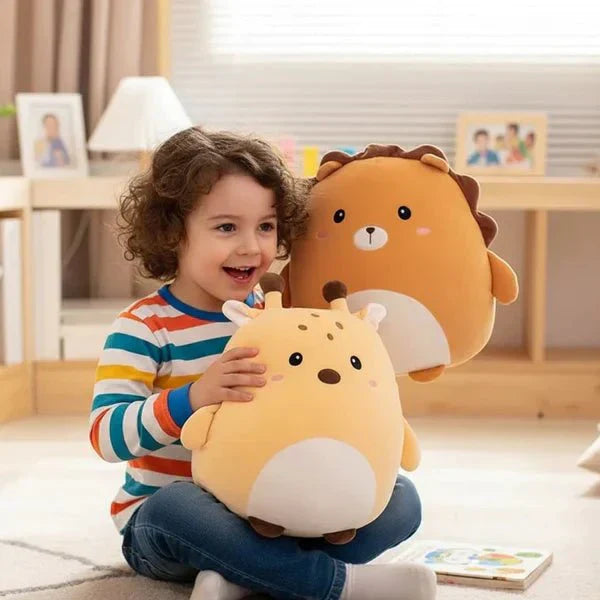 Cuscino Morbido e Schiacciabile SnugglePals Peluche Animale 40 Cm Regalo di Compleanno per Bambini