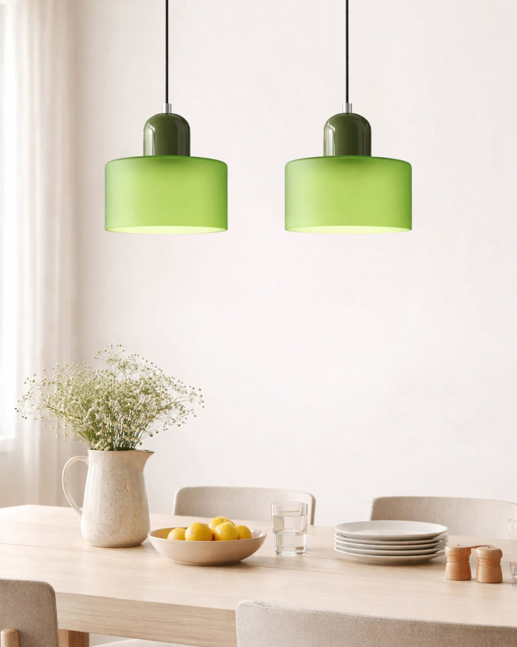 Kora glasspendel Bauhaus geometrisk design justerbar E27-sokkel