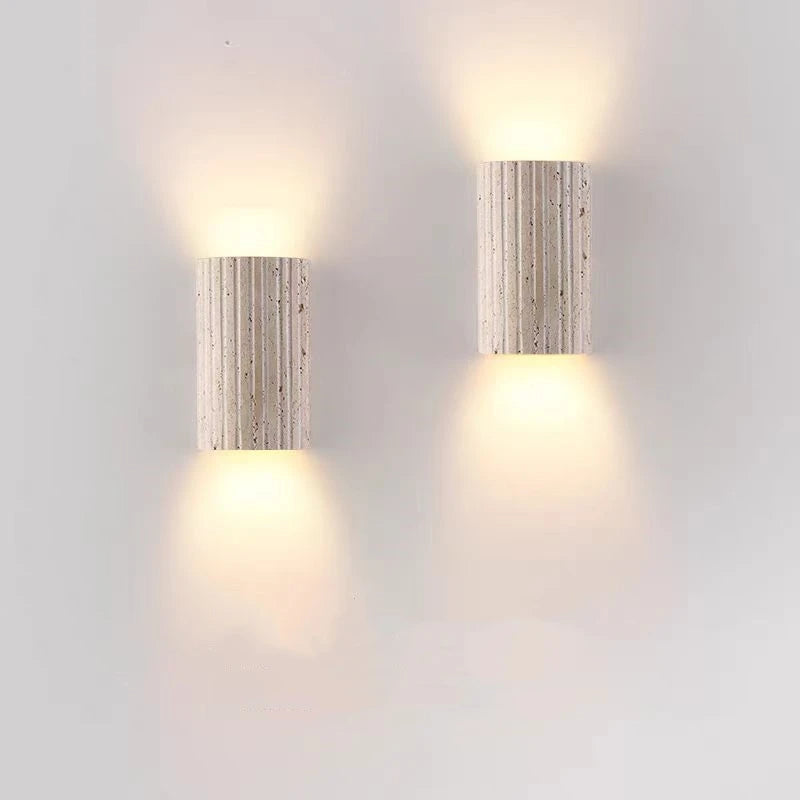 StoneCrest 3D kamenná reliéfní nástěnná lampa do ložnic a chodeb (1 kus)