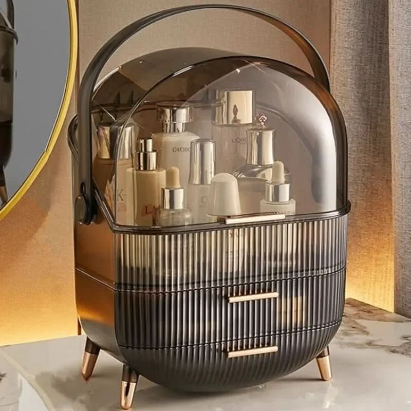 AuraGlow Makeup Organizer Dustproof and Waterproof Cosmetic Box With Elegant Design
