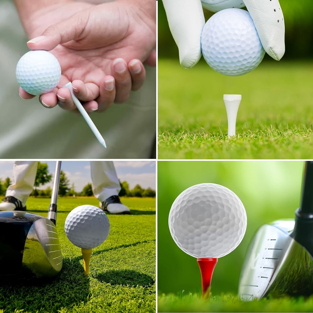 Prémiové dřevěné golfové teečka, balení 100 kusů