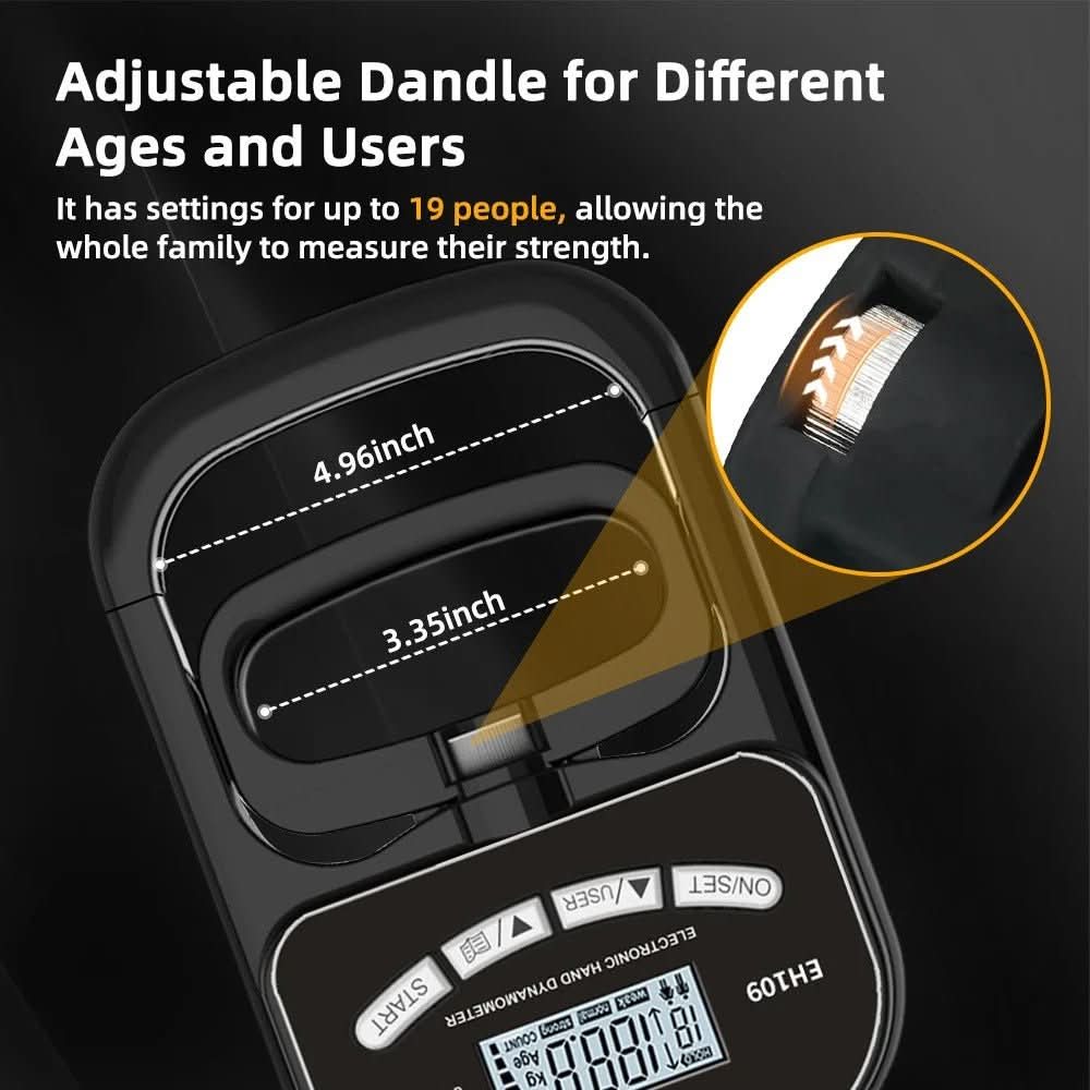 GripFlex Digital Handheld Grip Force Meter Up to 120 Kg