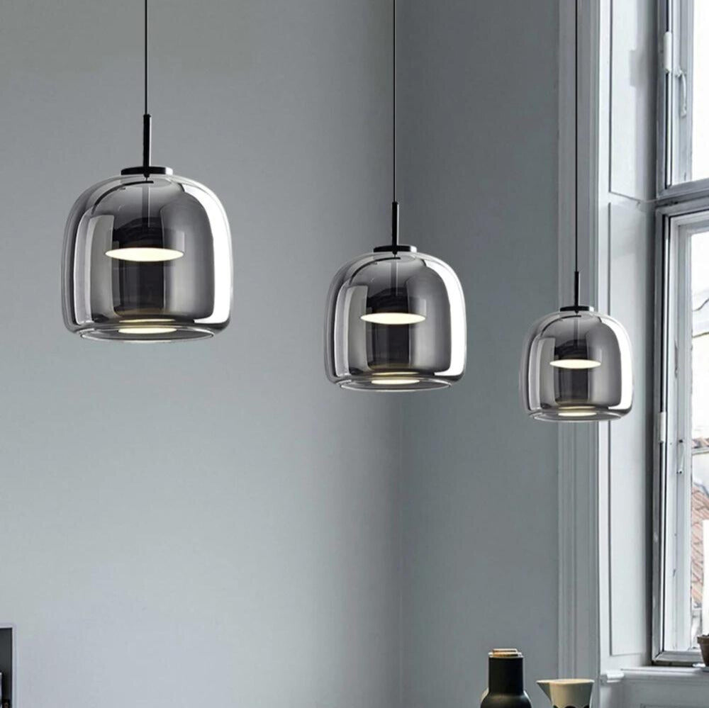 Noctra Black Glass Pendant Lamp For Contemporary Interiors