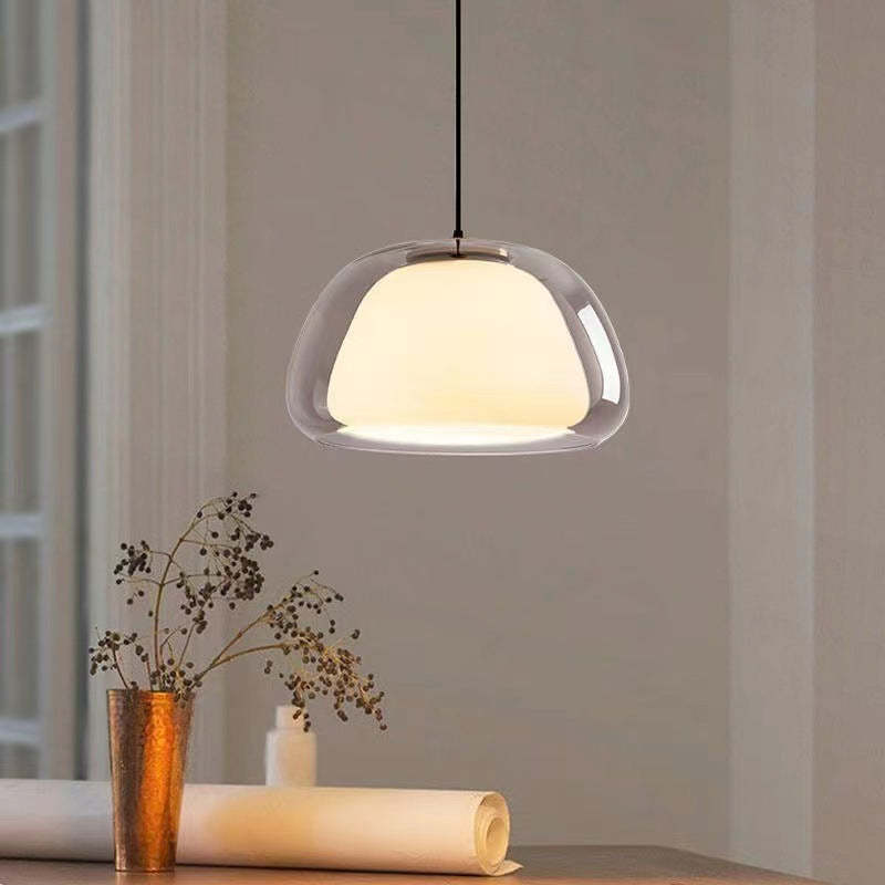 Aurora Milk Glass Pendant Light Modern Hanging Lamp | Fervei