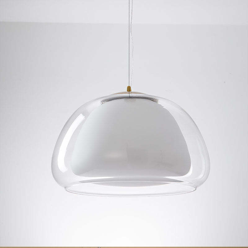 Aurora Milk Glass Pendant Light Modern Hanging Lamp | Fervei