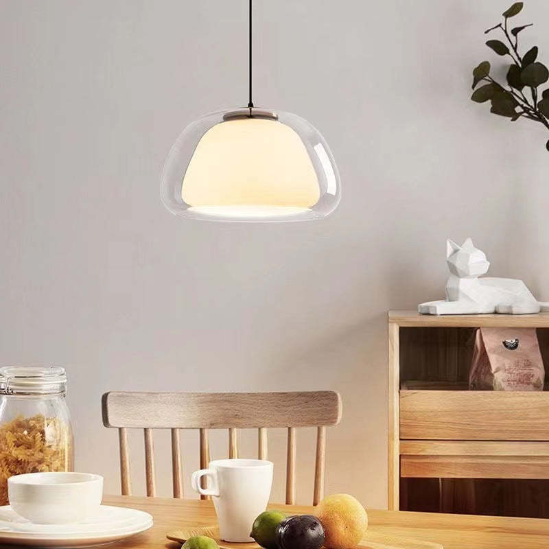 Aurora Milk Glass Pendant Light Modern Hanging Lamp | Fervei