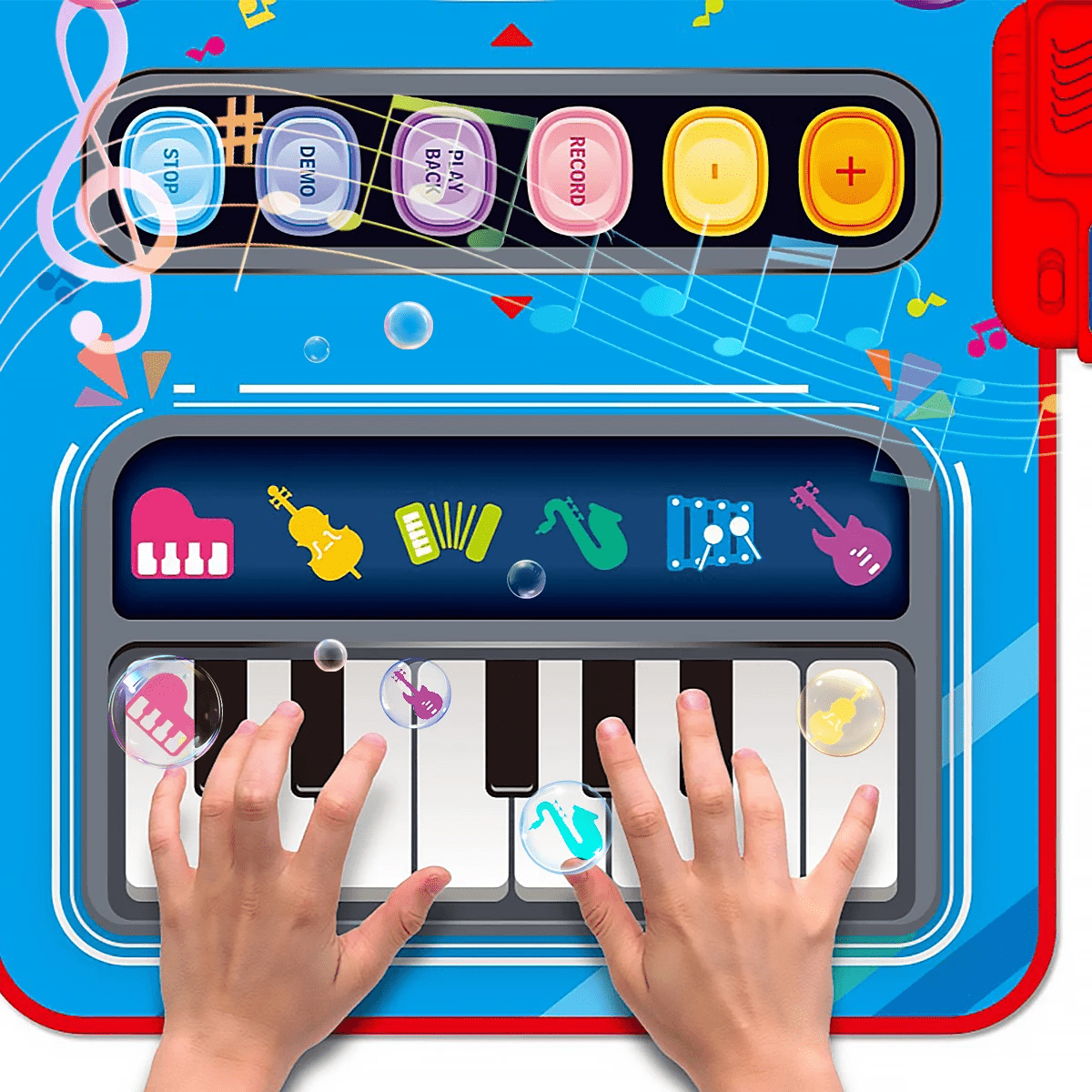 MelodyStep Sound Mat Interactive Music Mat For Kids With Five Instruments
