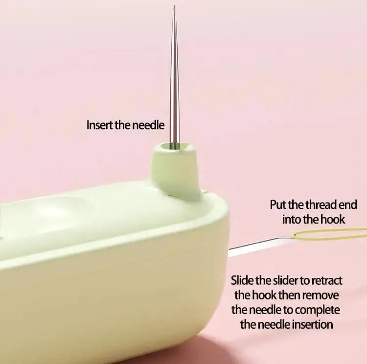 2-in-1 Thread Needle Seam Ripper Plastic Stainless Steel 10.5cm Sewing Threading Seam Removal Safety Ball Sewing Accessory