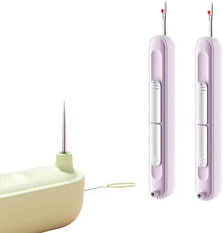 2-in-1 Thread Needle Seam Ripper Plastic Stainless Steel 10.5cm Sewing Threading Seam Removal Safety Ball Sewing Accessory
