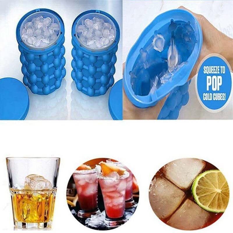 ChillNest Vaschetta per Ghiaccio 2-in-1 in Silicone Salvaspazio con Raffreddamento