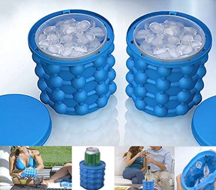 ChillNest Vaschetta per Ghiaccio 2-in-1 in Silicone Salvaspazio con Raffreddamento
