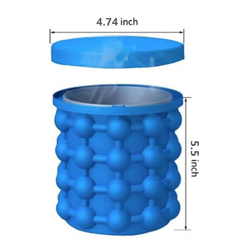 ChillNest Vaschetta per Ghiaccio 2-in-1 in Silicone Salvaspazio con Raffreddamento