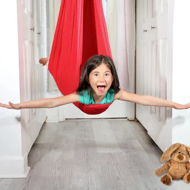 Balançoire de développement sensoriel pour enfants, chaise suspendue apaisante, intérieur et extérieur