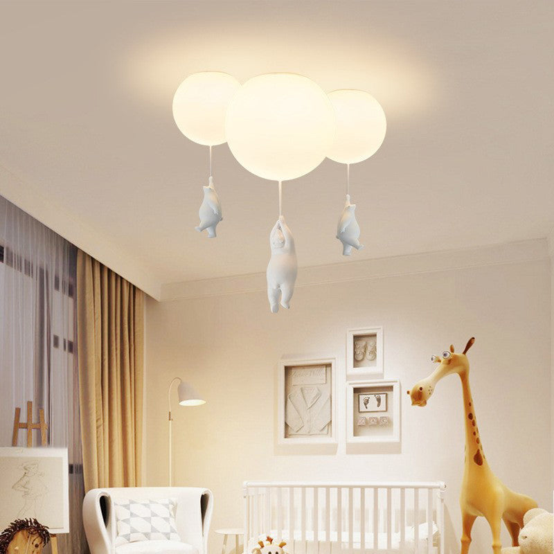 Lampa wisząca Fateh Bear Balloon do sufitu, zabawna dekoracja pokoju