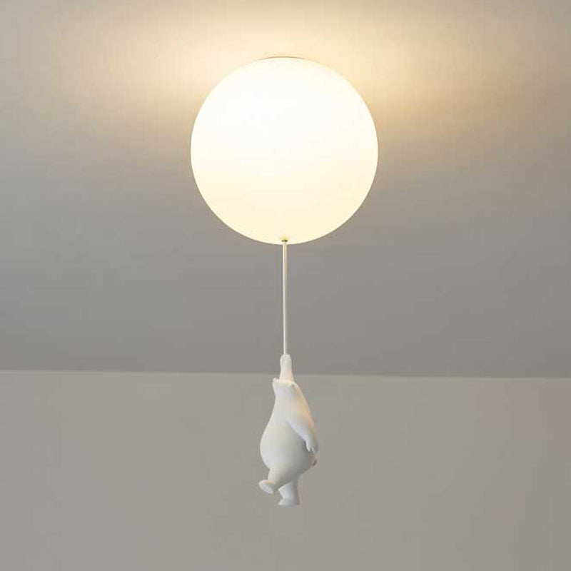 Závěsná lampa Cora Bear Balloon pro dětský pokoj, stropní dekorace