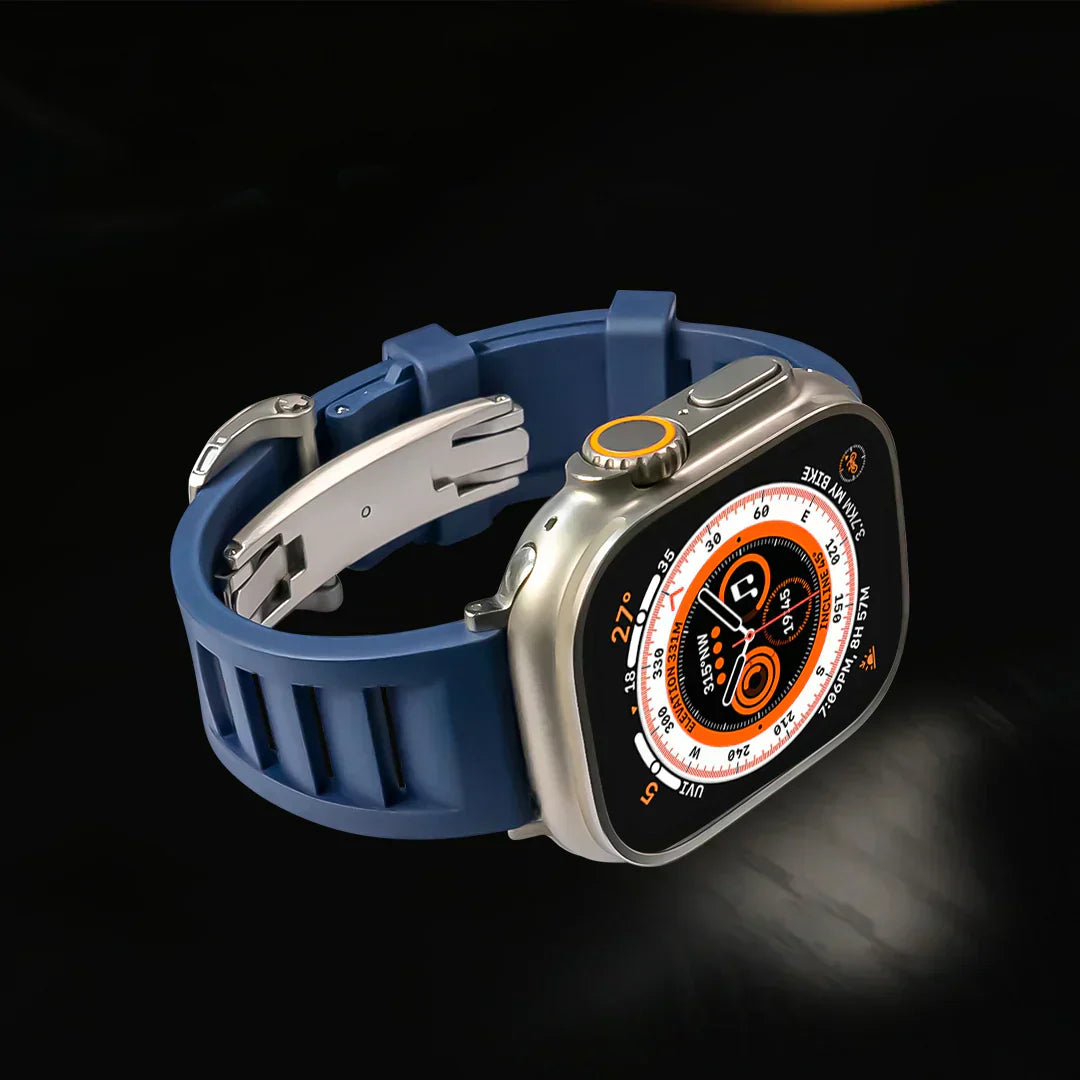 Řemínek na Apple Watch FKM s motýlkovou sponou pro pohodlné nošení