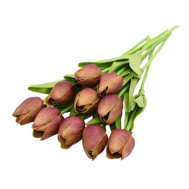 Flores Artificiales de Tulipanes Falsos de 10 Piezas