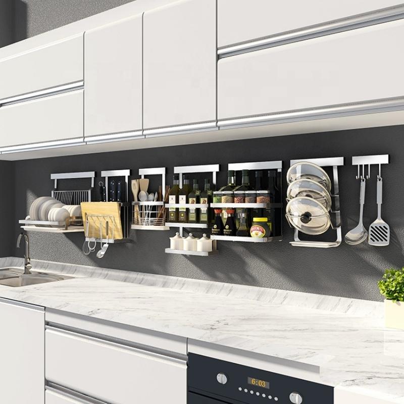 Claren Wall Mounted Utensil Storage Racks For Kitchen Organization