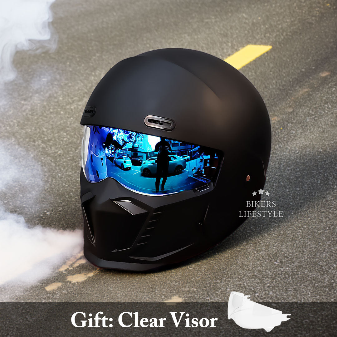 AstraGlide Retro Style Motorcycle Helmet With New Lens | Fervei