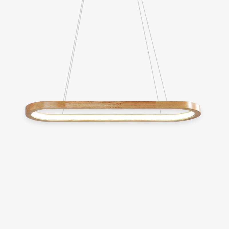 NovaHaus Lunara Modern Pendant Lamp In Metal And Wood For Contemporary Interiors