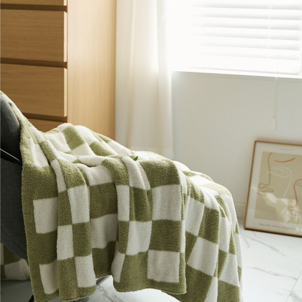Plaid douillet en tricot pour canapé, confort au quotidien