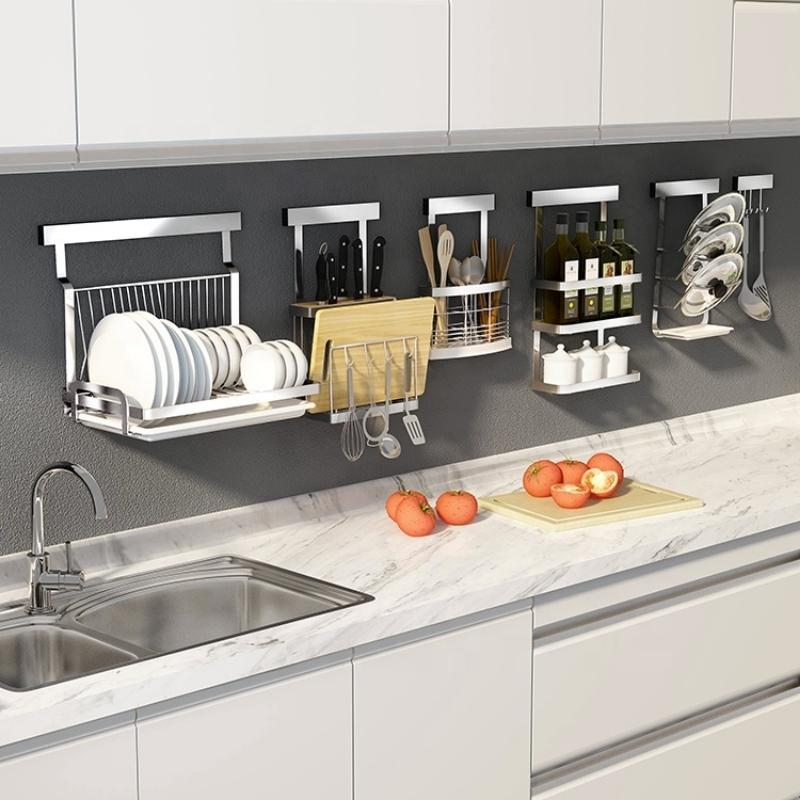 Claren Wall Mounted Utensil Storage Racks For Kitchen Organization