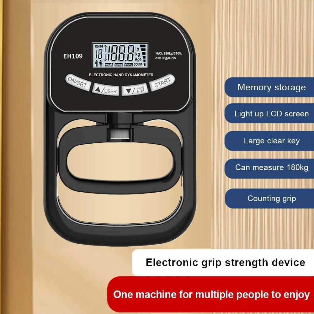 GripFlex Digital Handheld Grip Force Meter Up to 120 Kg
