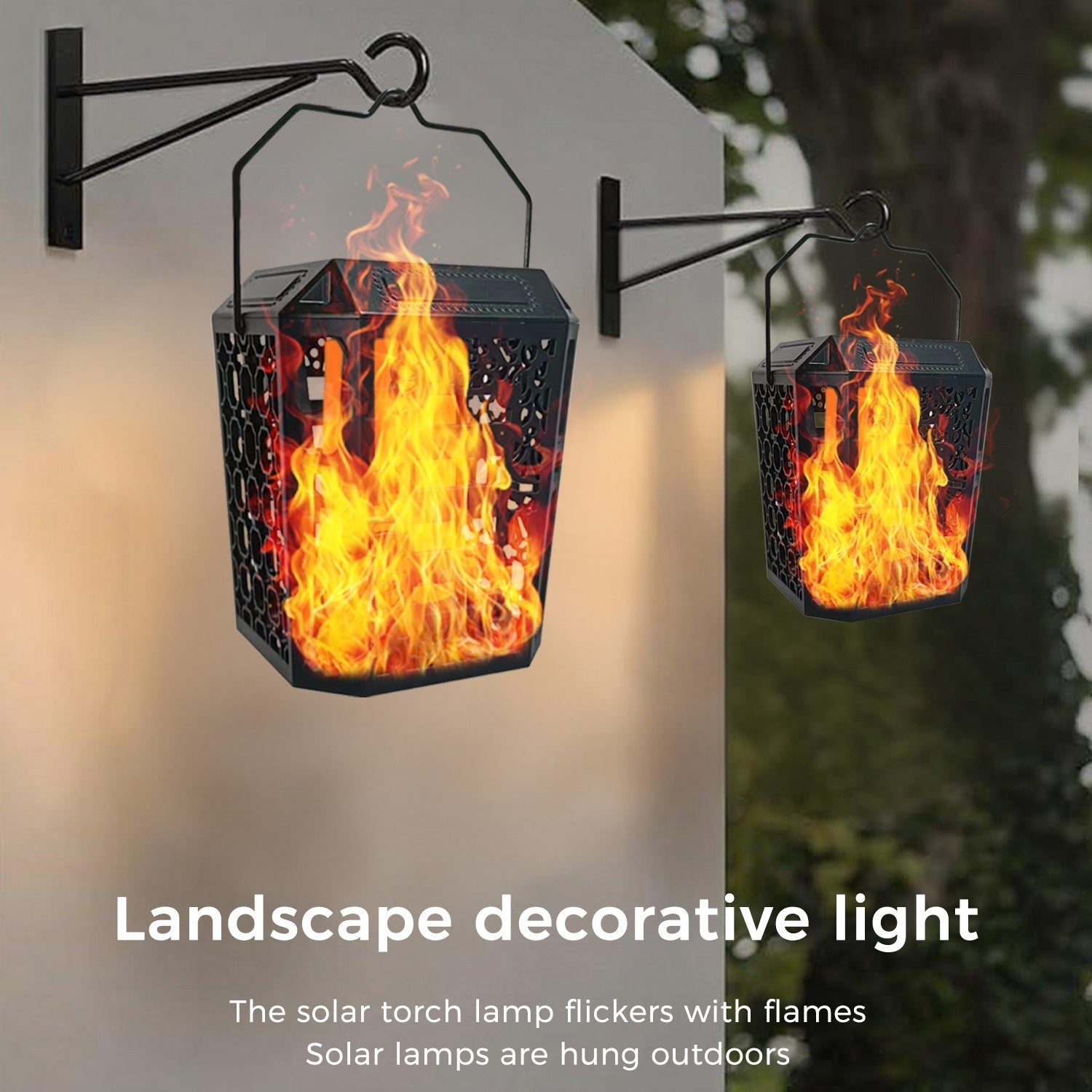 Flickering Solar Torch Lamp